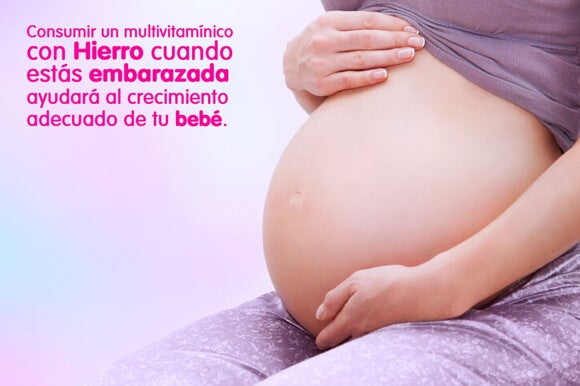 Consumir multivitamínico con hierro cuando estás embarazada ayudará al crecimiento del bebé Consumir multivitamínico con hierro cuando estás embarazada ayudará al crecimiento del bebé